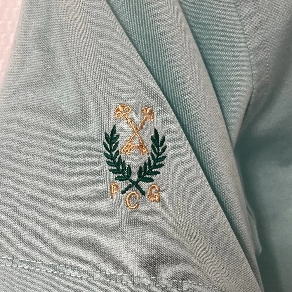 Peter Millar Women Moisture Management Polo Short Sleeve Teal Seafoam Size Small - Picture 5 of 5